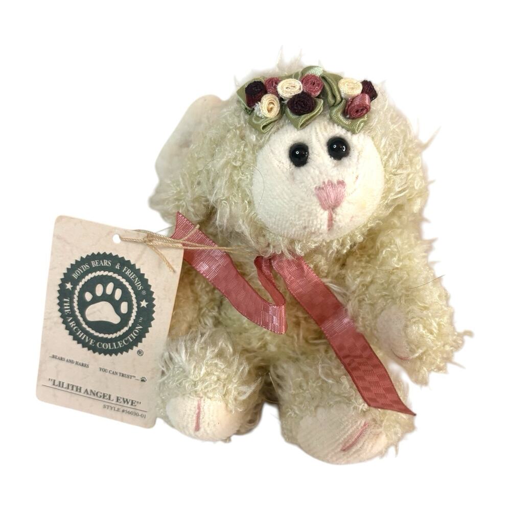 NEW Boyd's Bears "Lilith Angel Ewe" 5.5" Plush Lamb Angel Christmas Ornament NWT